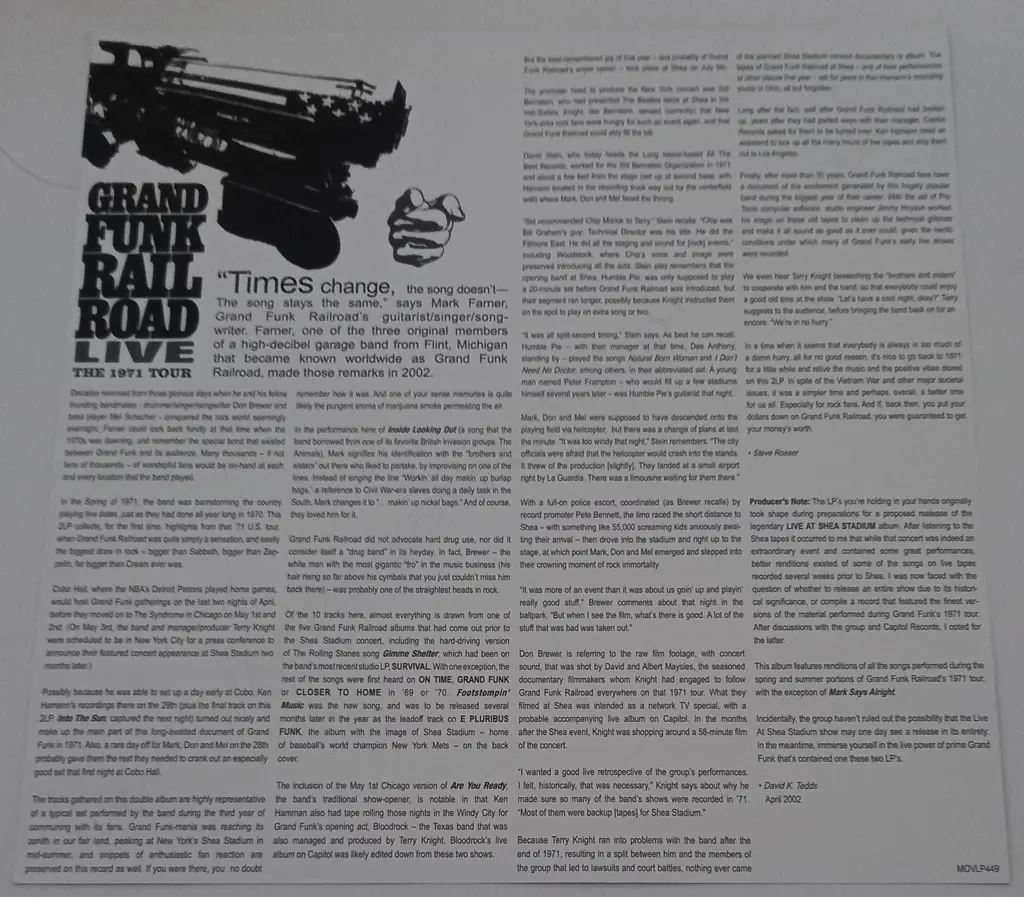 Grand Funk Railroad, Live The 1971 Tour (Double album) Image 1++